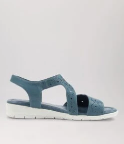 Flander2 Denim Leather Sandals -Lynx Shoes Shop SU12167DADLE 4