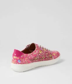 Zamel Fuchsia Spring Leather Patent Sneakers -Lynx Shoes Shop SU12182QGYGU 4