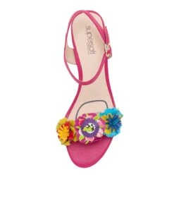 Dazzle Bright Multifuchsia Leather Sandals -Lynx Shoes Shop SU12234P3RLE 6