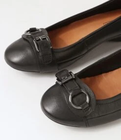 Elvina Black Leather Ballet Flats 11 Elvina Black Leather Ballet Flats -Lynx Shoes Shop SU12241B75LE 6