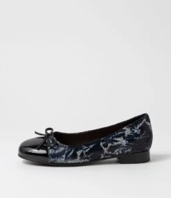 Karens2 Faces Patent Suede Ballet Flats