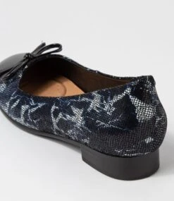 Karens2 Faces Patent Suede Ballet Flats -Lynx Shoes Shop SU12259CPJHO 6