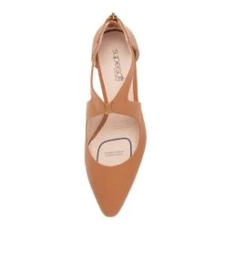 Mazing Dark Tan Leather Heels -Lynx Shoes Shop SU12275TAOLE 6