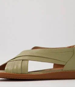 Sensat2 Khaki Leather Sandals -Lynx Shoes Shop SU12280H48LE 7