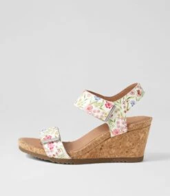 Avery Antique Floral Leather Sandals