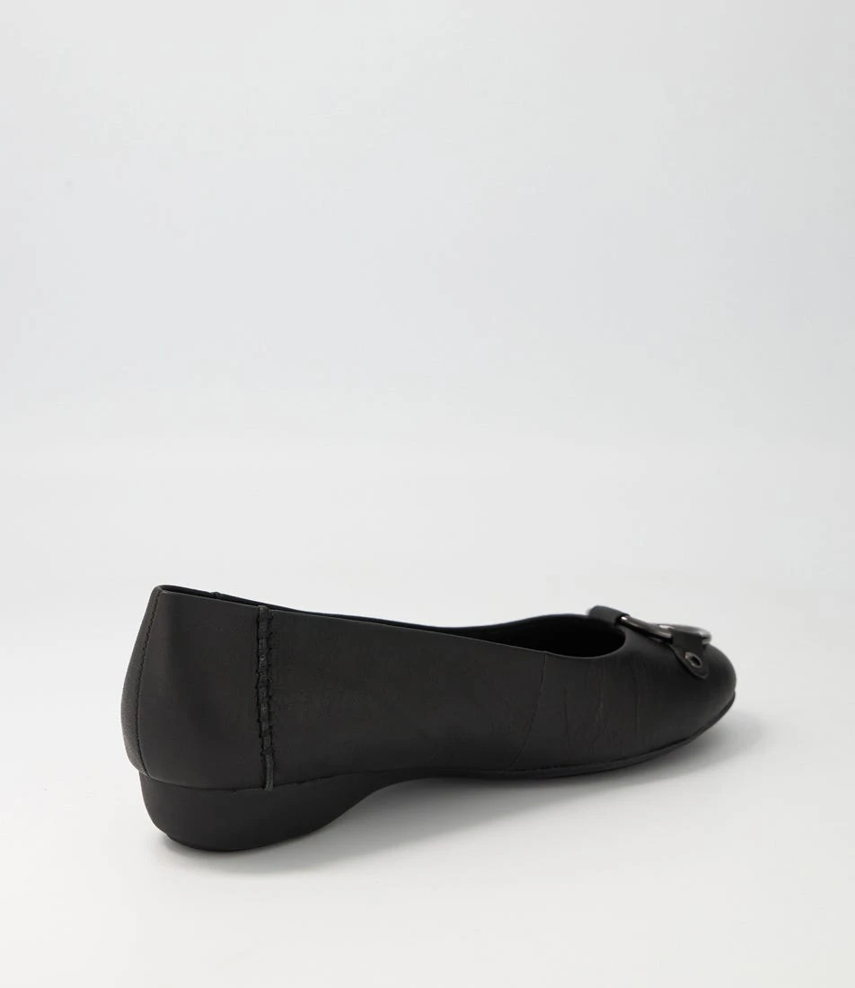 Em Black Leather Ballet Flats 5 Em Black Leather Ballet Flats - Image 3