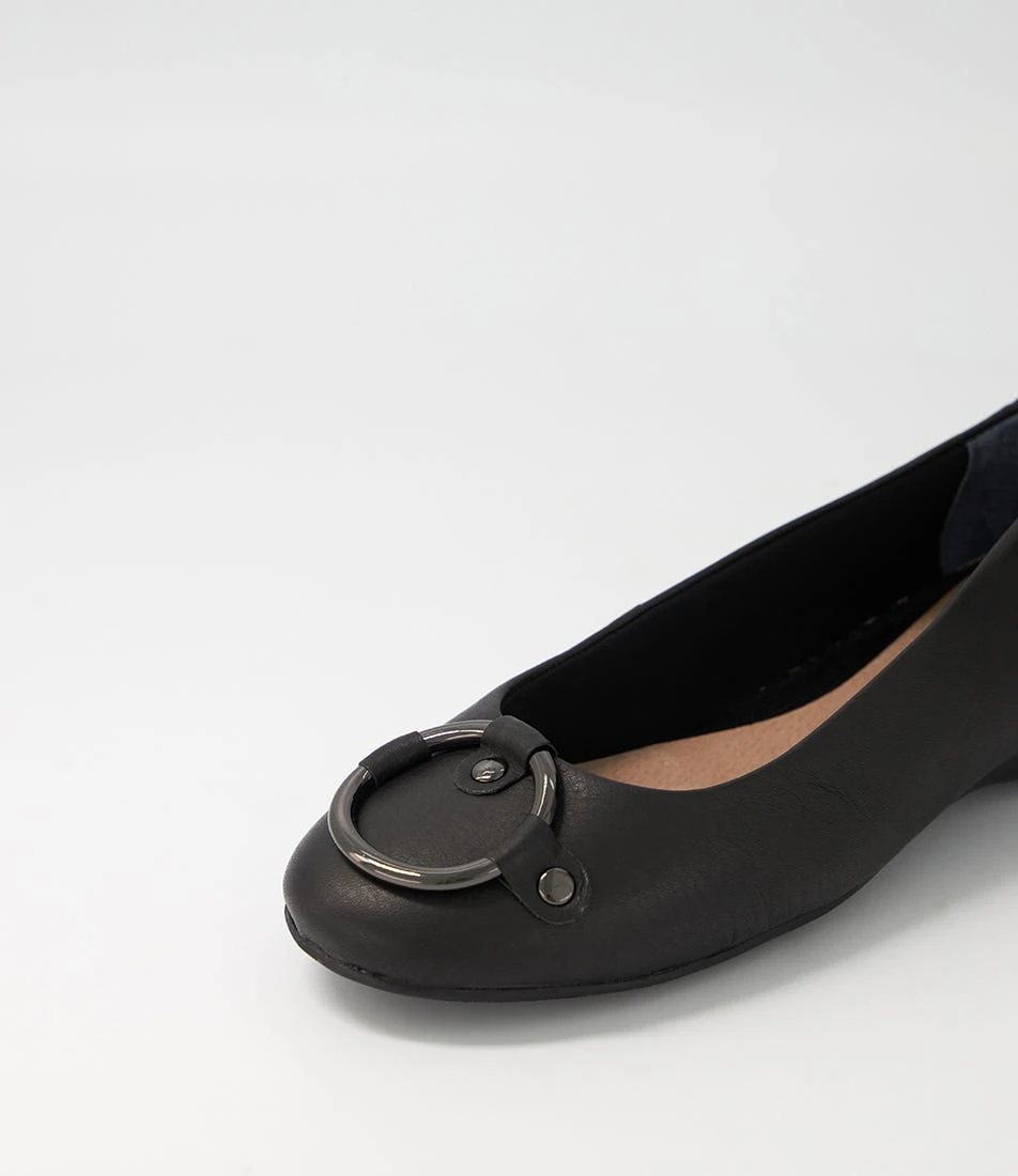 Em Black Leather Ballet Flats 7 Em Black Leather Ballet Flats - Image 5
