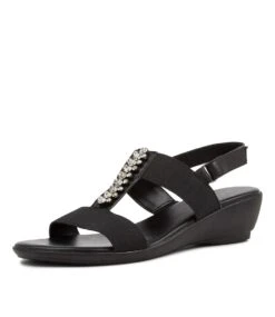 Police Black Elastic Leather Sandals -Lynx Shoes Shop SU12350BLA30 2