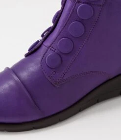 Mabbee Light Purple Leather Ankle Boots -Lynx Shoes Shop SU12390IFBLE 6