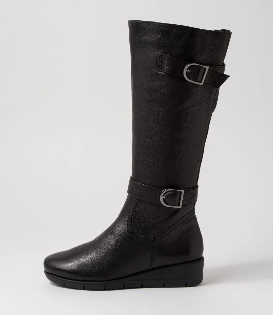 Masterio Black Leather Knee High Boots 3 Masterio Black Leather Knee High Boots