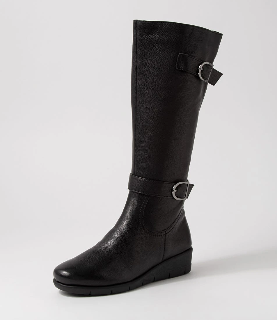 Masterio Black Leather Knee High Boots 4 Masterio Black Leather Knee High Boots - Image 2