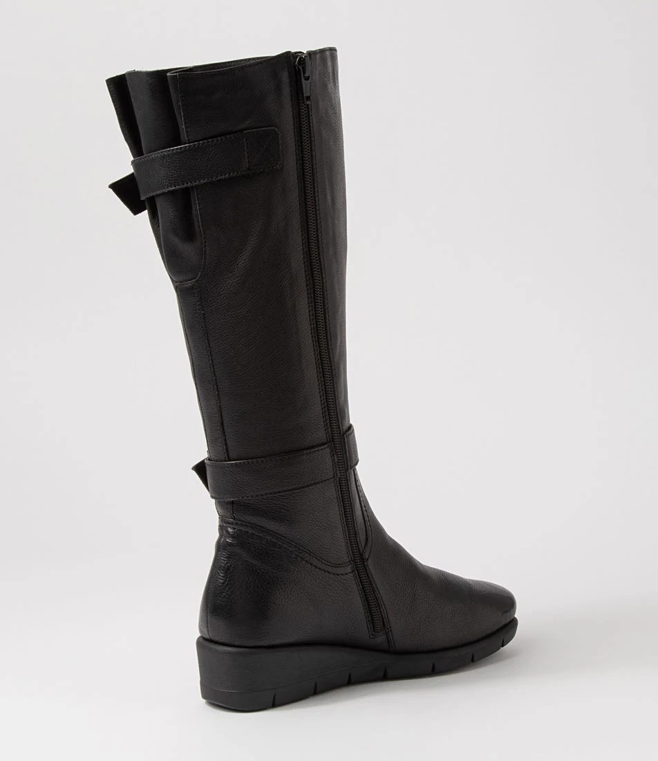Masterio Black Leather Knee High Boots 5 Masterio Black Leather Knee High Boots - Image 3