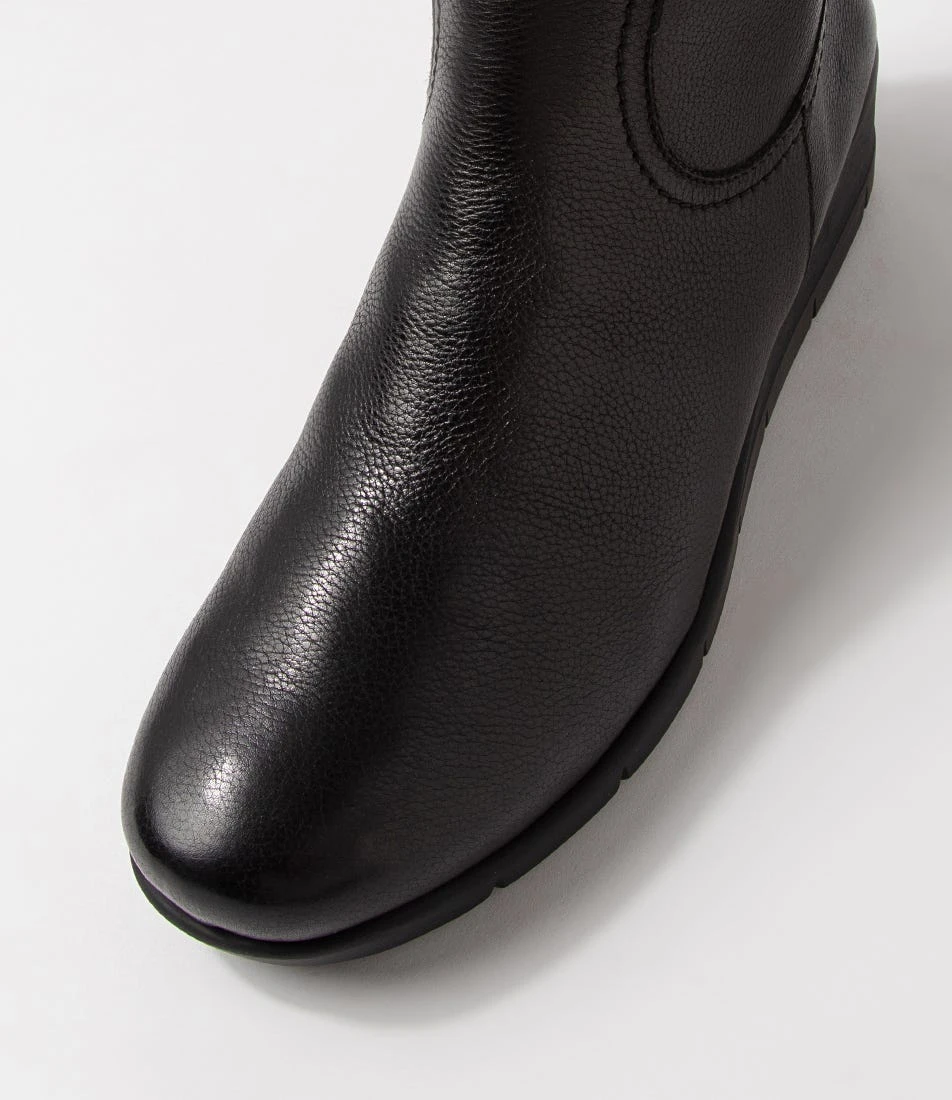 Masterio Black Leather Knee High Boots 7 Masterio Black Leather Knee High Boots - Image 5