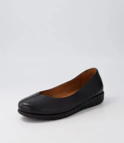 Nareens Black Leather Ballet Flats -Lynx Shoes Shop SU12397B75LE 3