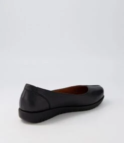 Nareens Black Leather Ballet Flats -Lynx Shoes Shop SU12397B75LE 4