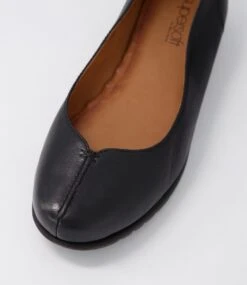 Nareens Black Leather Ballet Flats -Lynx Shoes Shop SU12397B75LE 5
