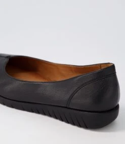 Nareens Black Leather Ballet Flats -Lynx Shoes Shop SU12397B75LE 6