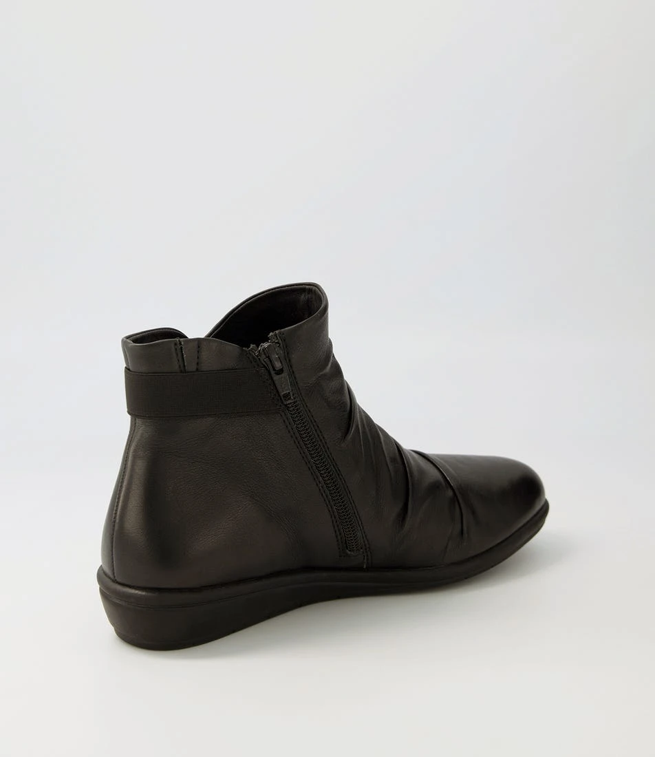 Fois Black Leather Ankle Boots 5 Fois Black Leather Ankle Boots - Image 3
