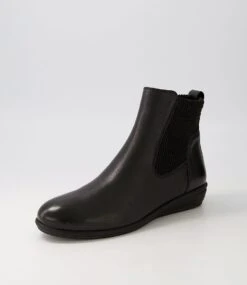 Fragile Black Leather Elastic Chelsea Boots -Lynx Shoes Shop SU12402B5863 3