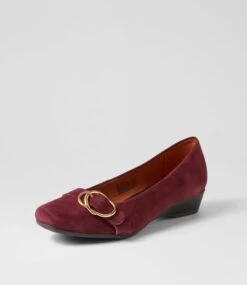Ryan Wine Suede Pump Heels -Lynx Shoes Shop SU12403R98SU 3
