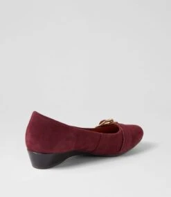 Ryan Wine Suede Pump Heels -Lynx Shoes Shop SU12403R98SU 4