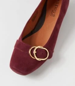 Ryan Wine Suede Pump Heels -Lynx Shoes Shop SU12403R98SU 5