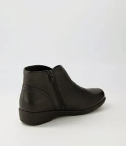 Petea Black Leather Ankle Boots -Lynx Shoes Shop SU12413BLALE 4