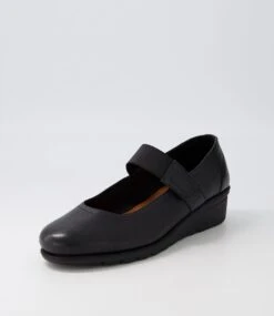 Labor Black Leather Wedges 8 Labor Black Leather Wedges -Lynx Shoes Shop SU12418BLALE 3