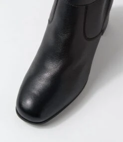 Vantage Black Leather Knee High Boots -Lynx Shoes Shop SU12433B66LE 5