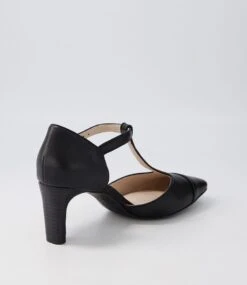 Beelieve Black Leather Mary Jane Heels -Lynx Shoes Shop SU12446BLALE 4