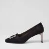 Blaning Black Suede Heels -Lynx Shoes Shop SU12448BLASU 2