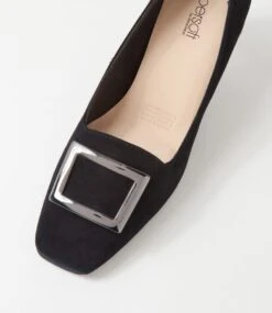 Blaning Black Suede Heels 10 Blaning Black Suede Heels -Lynx Shoes Shop SU12448BLASU 5