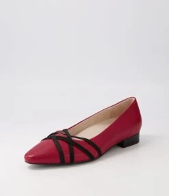 Comio Pinot Black Leather Elastic Flat Shoes -Lynx Shoes Shop SU12452RDY63 3