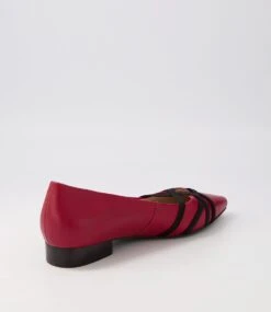 Comio Pinot Black Leather Elastic Flat Shoes -Lynx Shoes Shop SU12452RDY63 4