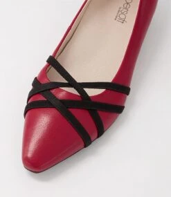 Comio Pinot Black Leather Elastic Flat Shoes -Lynx Shoes Shop SU12452RDY63 5