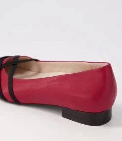 Comio Pinot Black Leather Elastic Flat Shoes -Lynx Shoes Shop SU12452RDY63 6