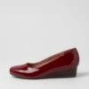 Gracies Wine Patent Leather Wedges -Lynx Shoes Shop SU12465R98PL 2