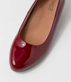 Gracies Wine Patent Leather Wedges -Lynx Shoes Shop SU12465R98PL 5