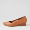 Gracies Dark Tan Leather Ballet Flats 2 Gracies Dark Tan Leather Ballet Flats -Lynx Shoes Shop SU12465TAOLE 2