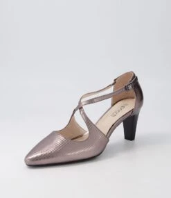 Marnee2 Gunmetal Snake Leather Heels -Lynx Shoes Shop SU12495M27CV 3
