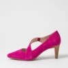 Mayss Fuchsia Suede Heels