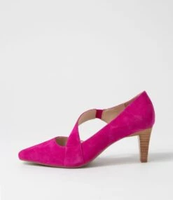 Mayss Fuchsia Suede Heels