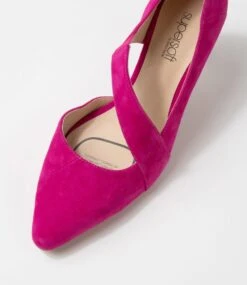 Mayss Fuchsia Suede Heels -Lynx Shoes Shop SU12496P22SU 5