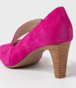 Mayss Fuchsia Suede Heels -Lynx Shoes Shop SU12496P22SU 6