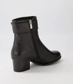 Pouts Black Leather Ankle Boots -Lynx Shoes Shop SU12511BLALE 4