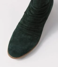 Boo Green Suede Ankle Boots -Lynx Shoes Shop SU12513GRESU 5