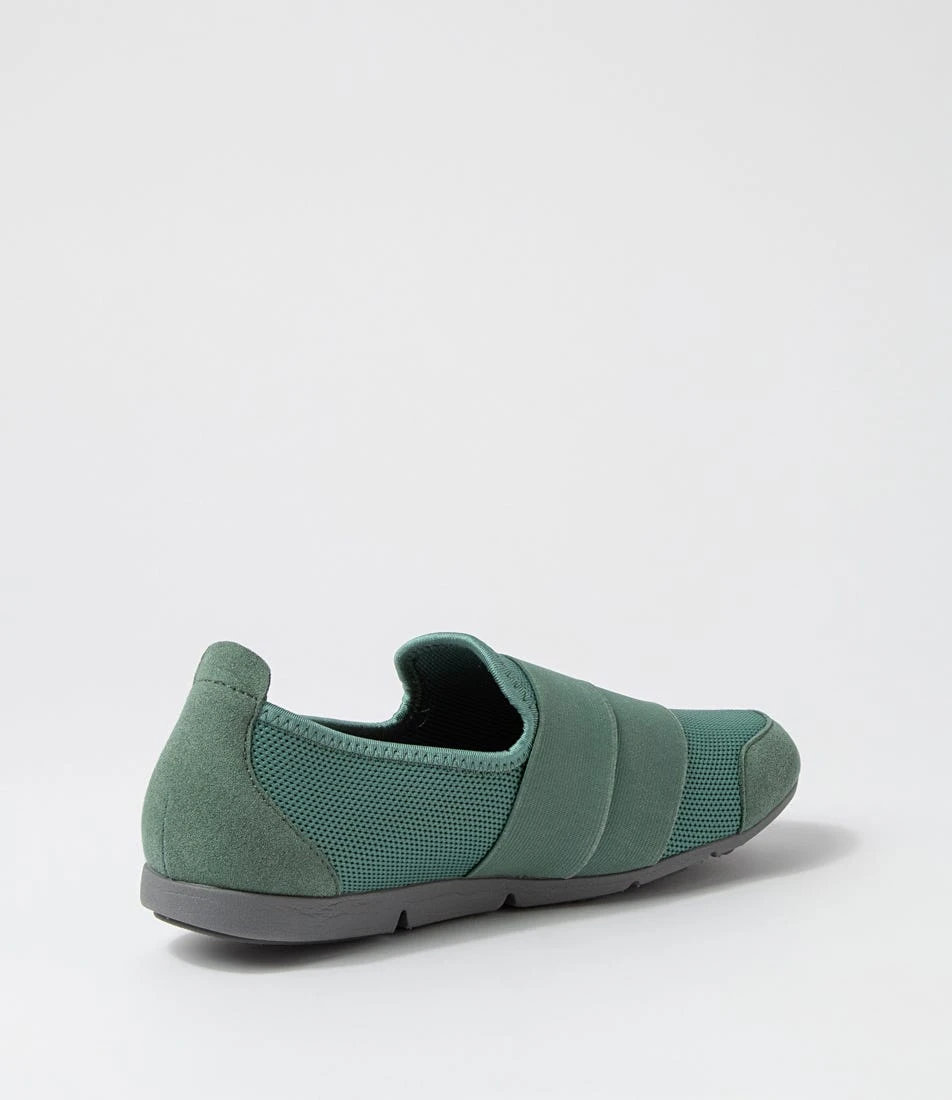 Sarrina Khaki Mesh Elastic Sneakers 5 Sarrina Khaki Mesh Elastic Sneakers - Image 3