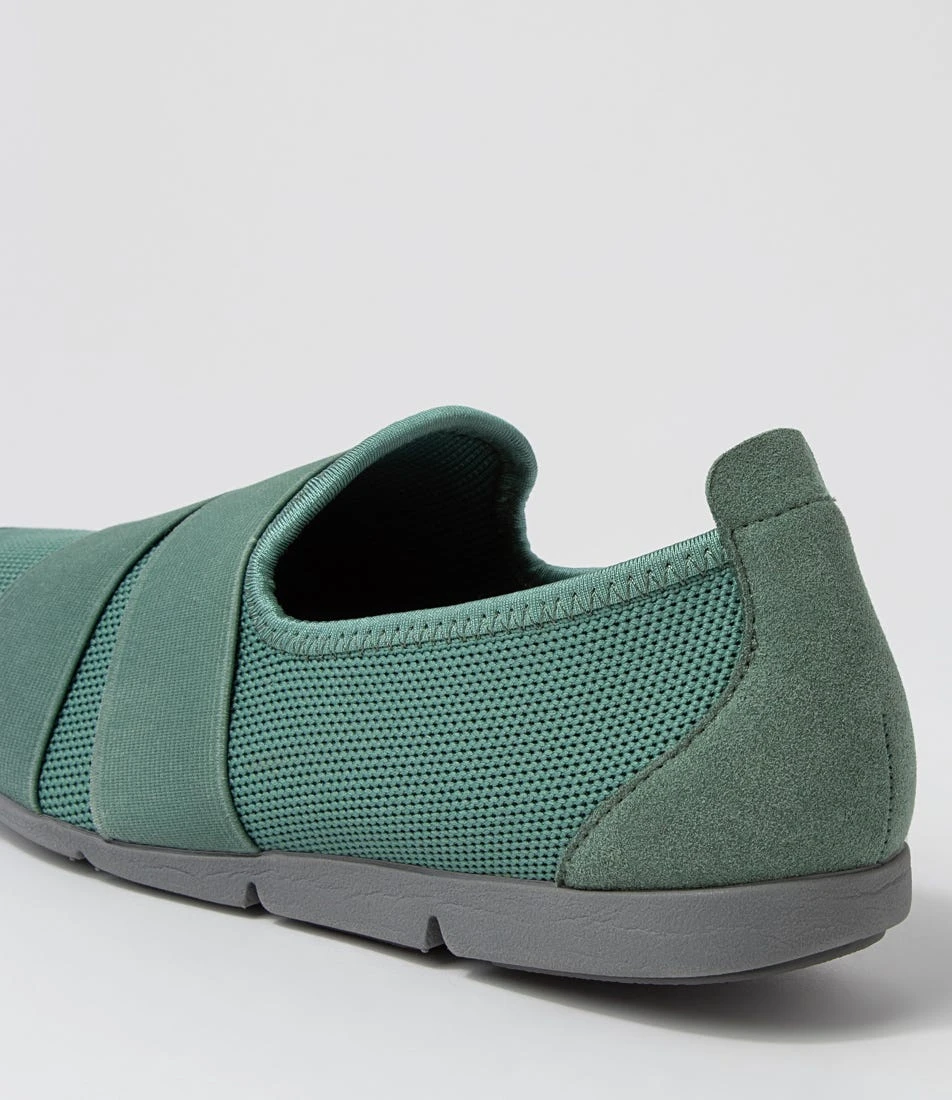 Sarrina Khaki Mesh Elastic Sneakers 7 Sarrina Khaki Mesh Elastic Sneakers - Image 5