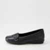Jessis Black Leather Flat Shoes -Lynx Shoes Shop SU12549BLALE 2
