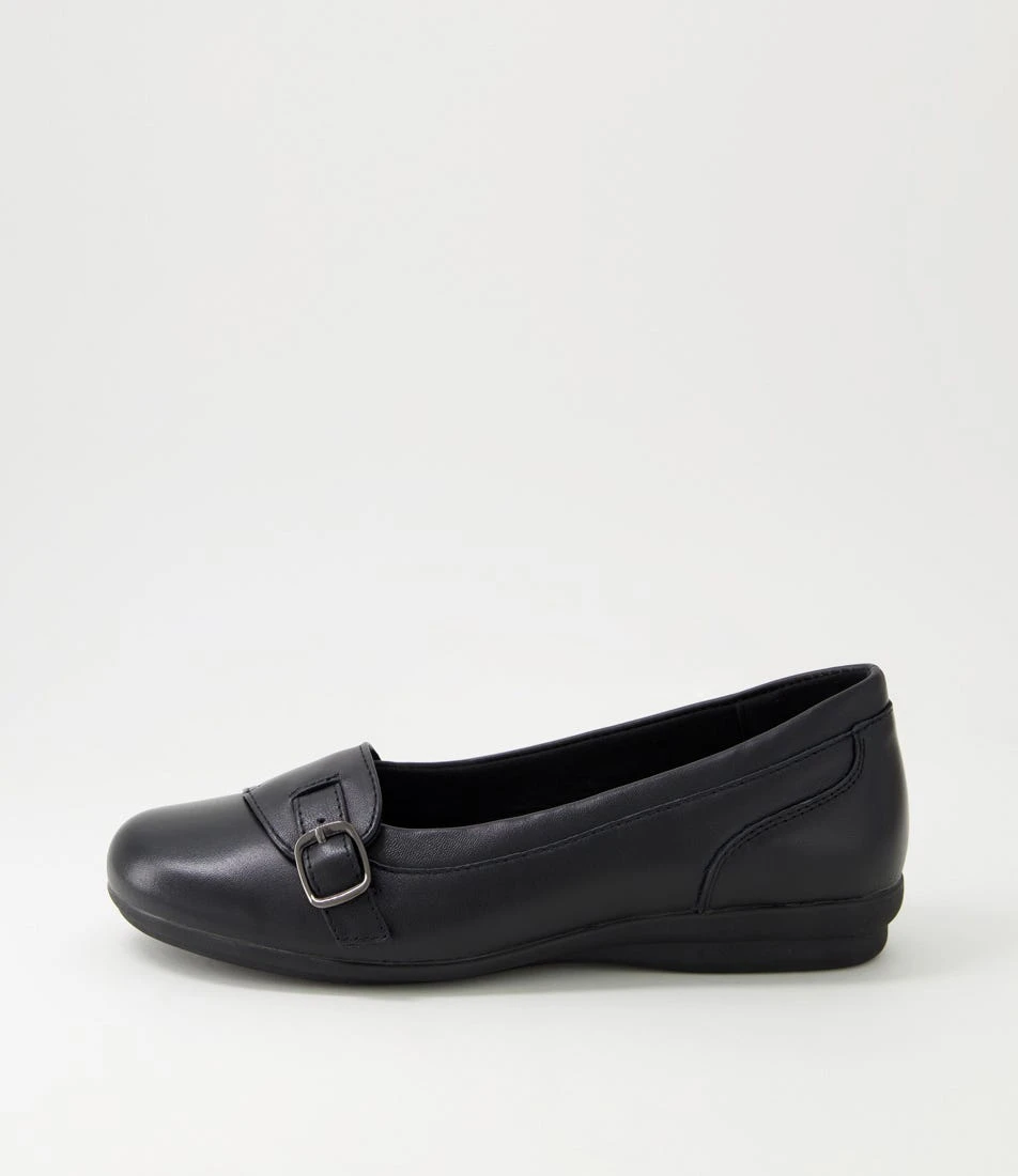 Jessis Black Leather Flat Shoes 3 Jessis Black Leather Flat Shoes